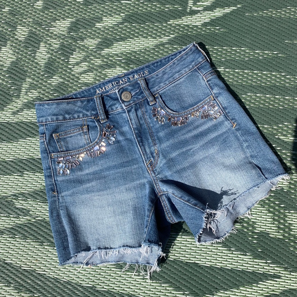 Crystal adorned American Eagle Shorts 2